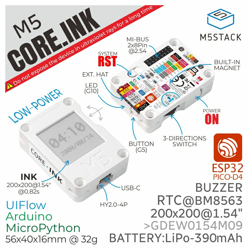 M5Stack Battery Module for ESP32 Core Development Kit