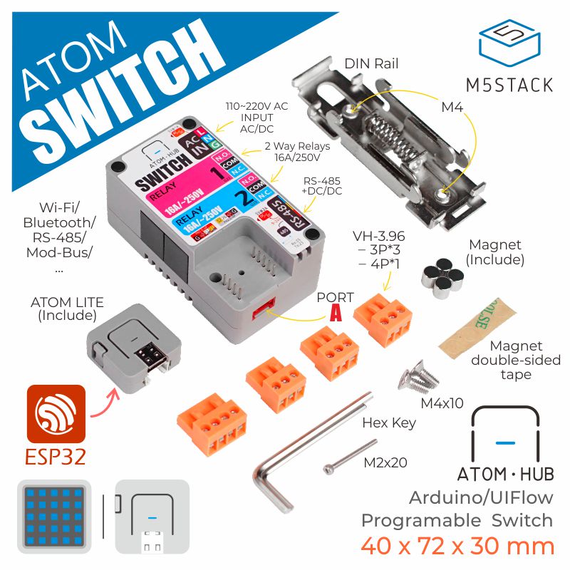 ATOM HUB AC/DC Remote Control Switch Kit