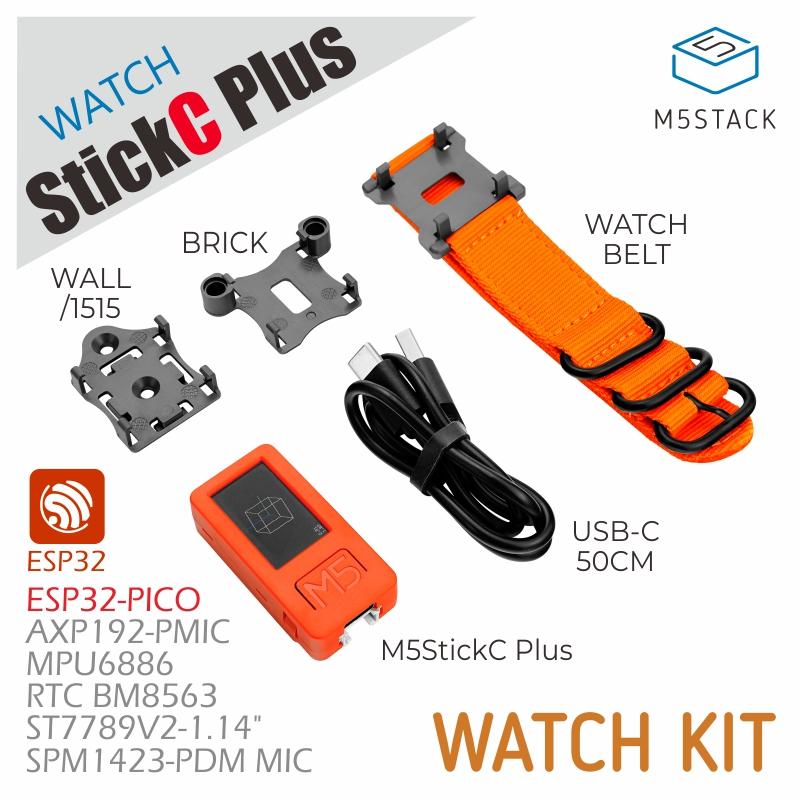 M5StickC PLUS with Watch Accessories | m5stack-store M5StickC PLUS with Watch Accessories | m5stack-store