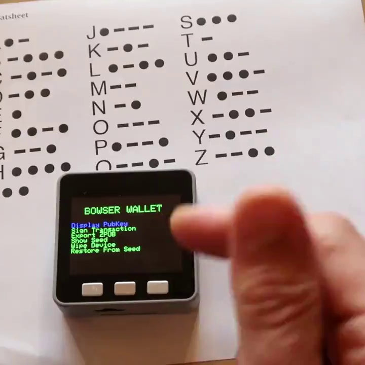 hardware wallet, with Morse code | m5stack-store