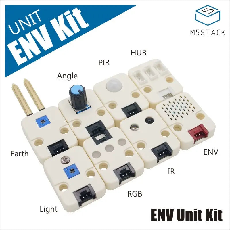 [EOL] Environment Units Pack Kit (Earth Angle PIR HUB Light RGB IR ENV) - m5stack-store