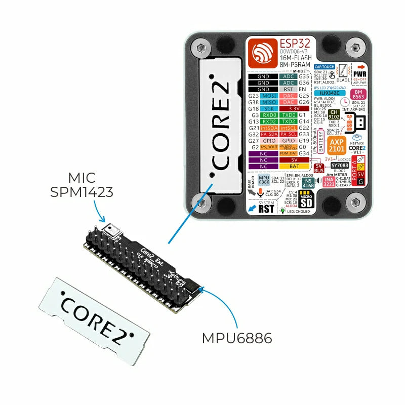 M5Stack ESP32 IoT Development Board with Mpu9250 9Axies Motion Sensor