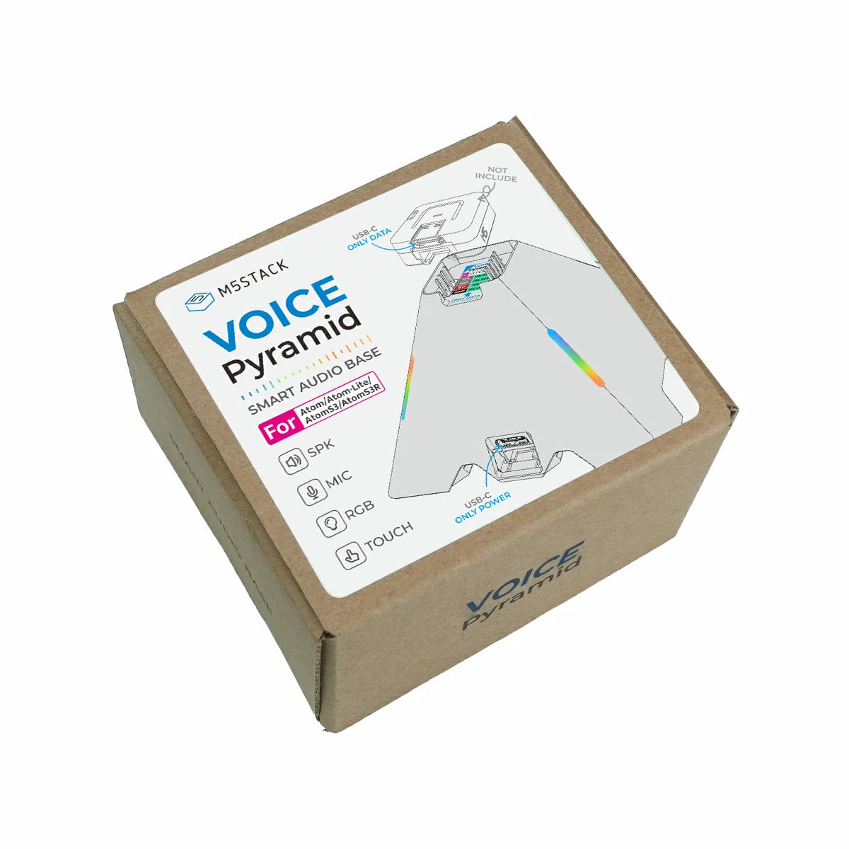 Voice Pyramid Smart Speaker Base without M5Atom - m5stack-store