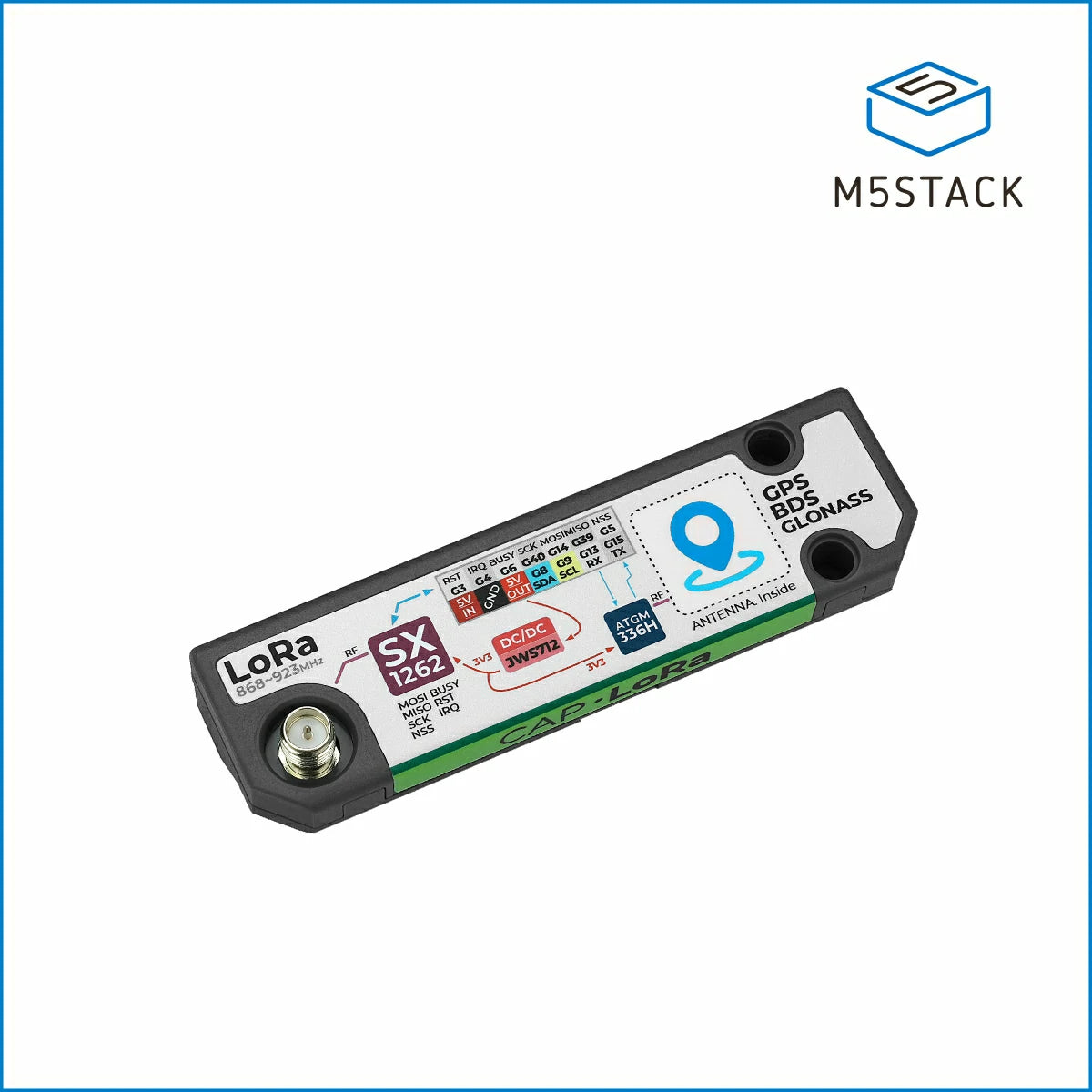LoRa+GPS Cap for Cardputer Adv (SX1262, ATGM336H) | m5stack