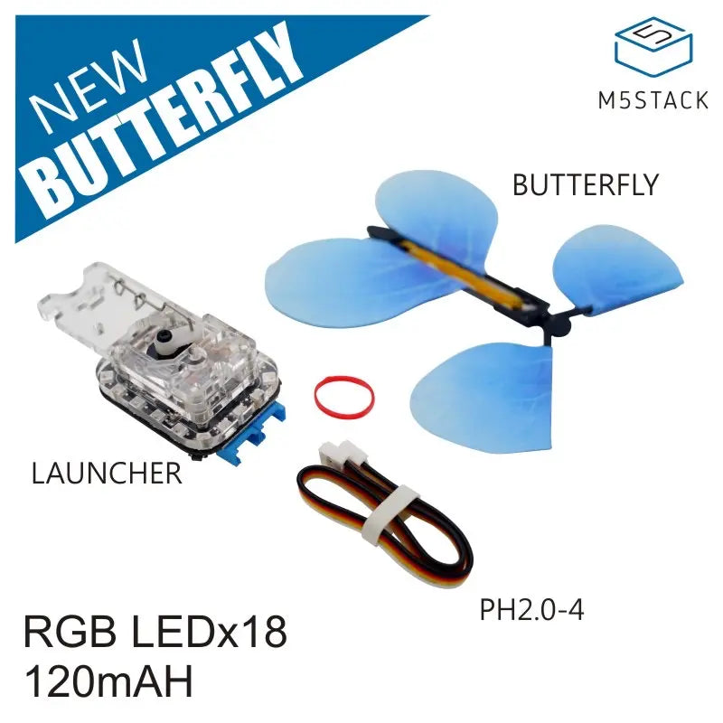 [EOL] Butterfly Launcher Programmable DIY Maker Fashion Kit - m5stack-store