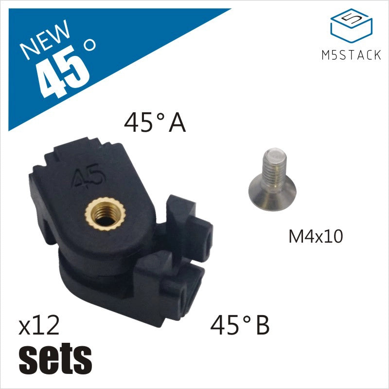 45° Plastic Corner Connector for 1515 Aluminum Extrusions - m5stack-store