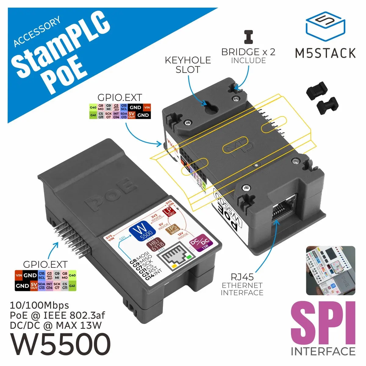 PoE Module for StamPLC (W5500)