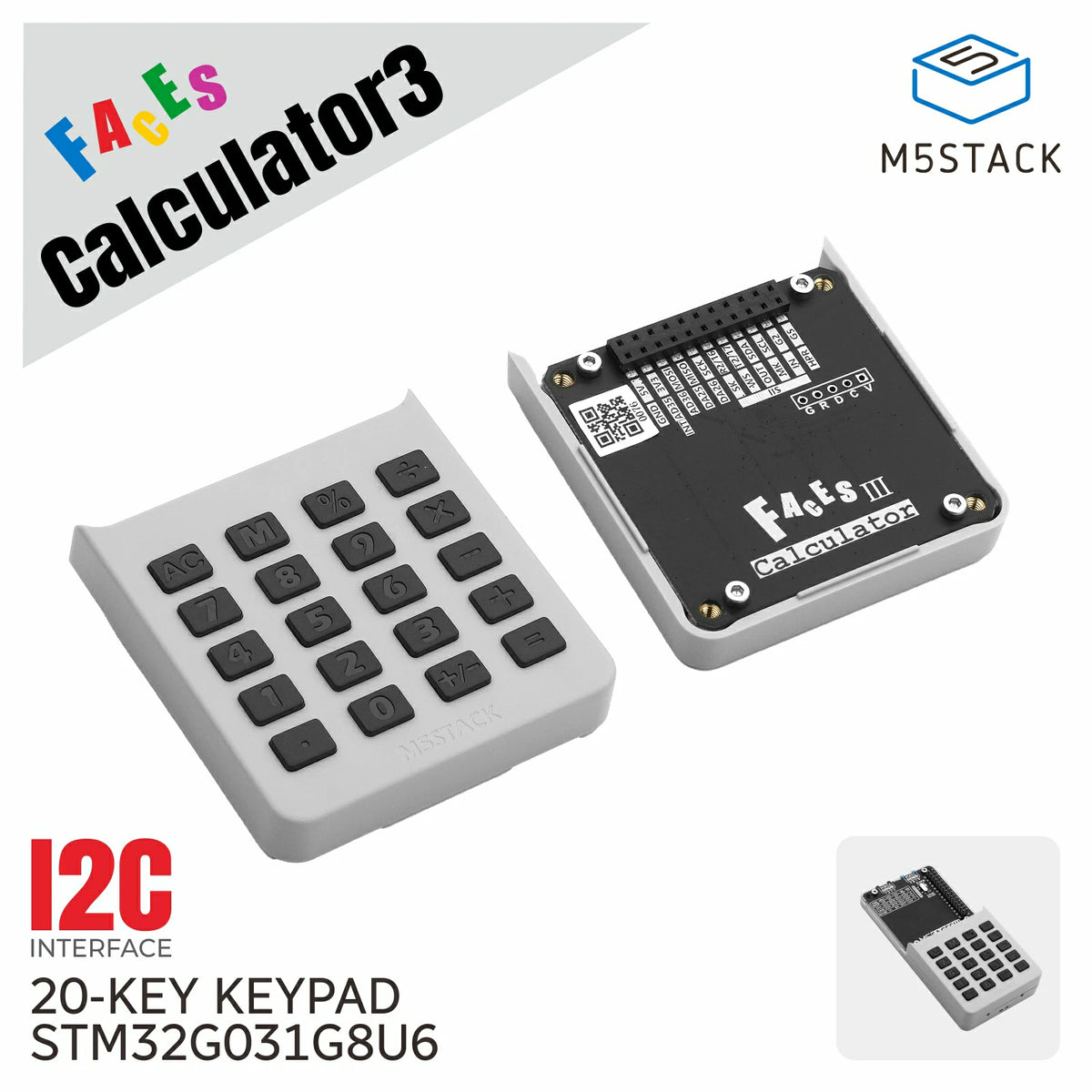 M5STACK Faces Calculator Panel v3.0