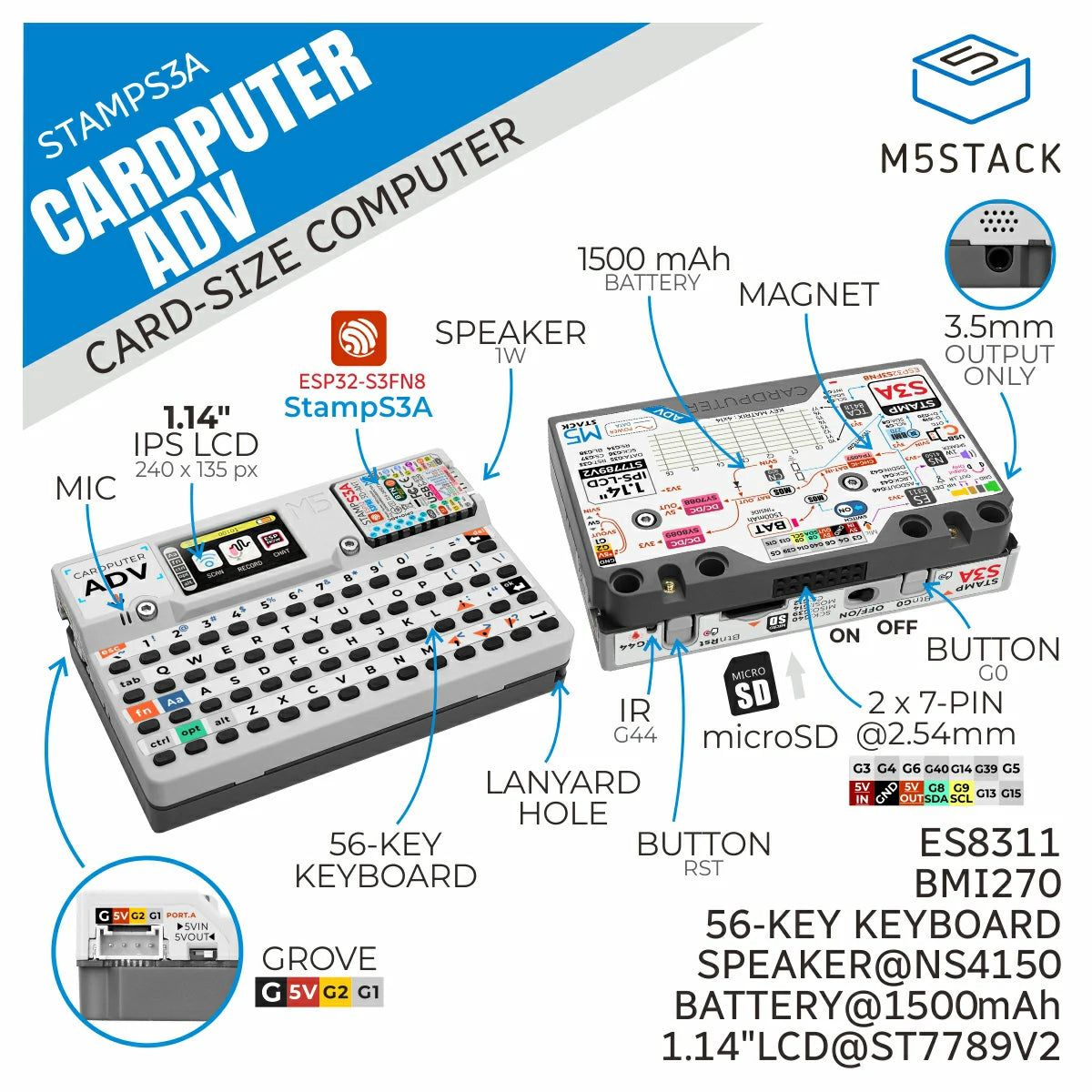 M5Stack Cardputer Adv Version (ESP32-S3)