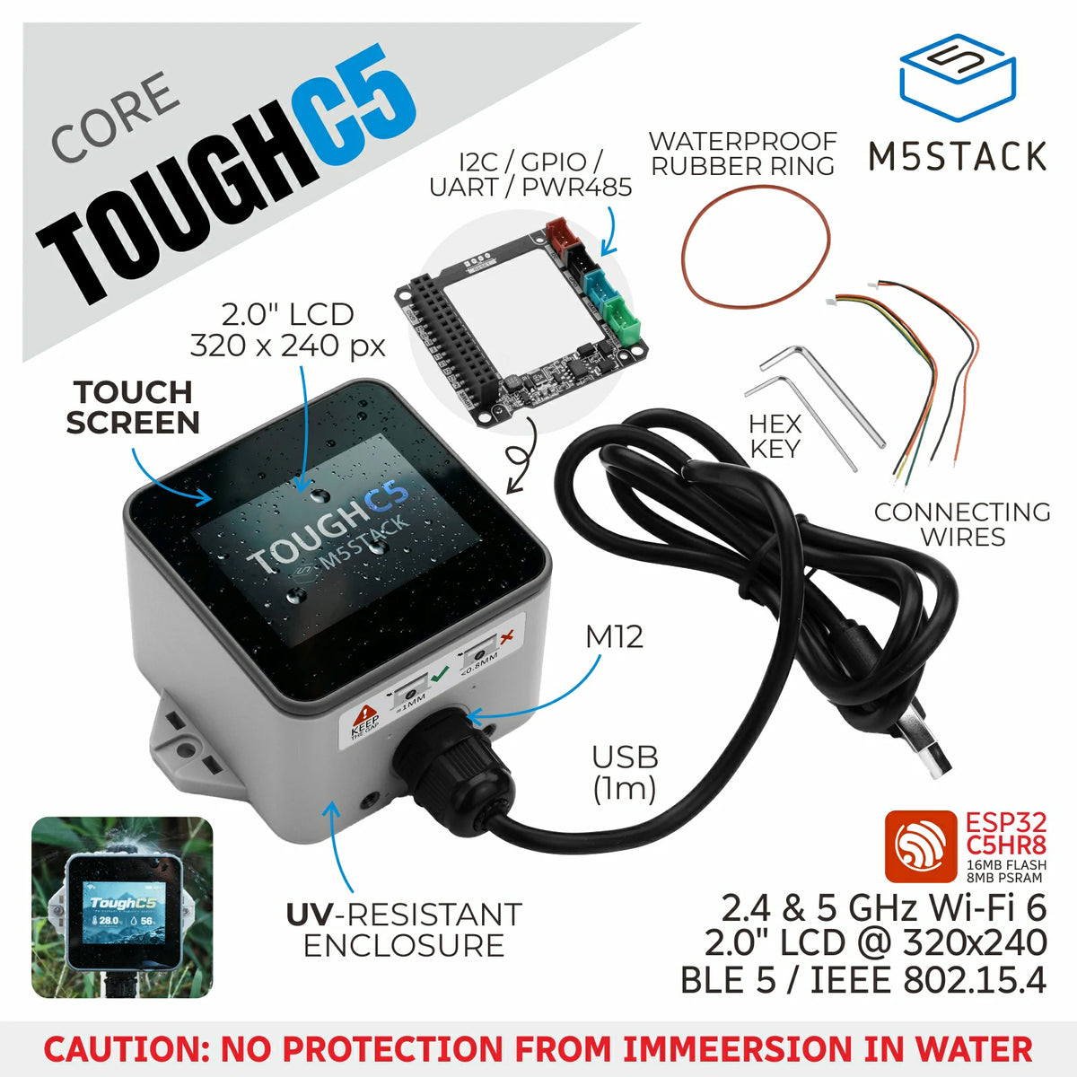 M5Stack ToughC5 IoT Dev Kit (ESP32-C5)