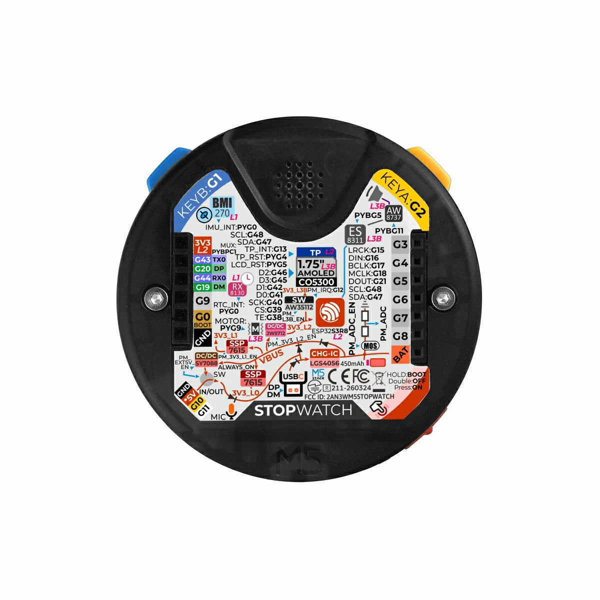 M5Stack Stopwatch Dev Kit (ESP32-S3) - m5stack-store