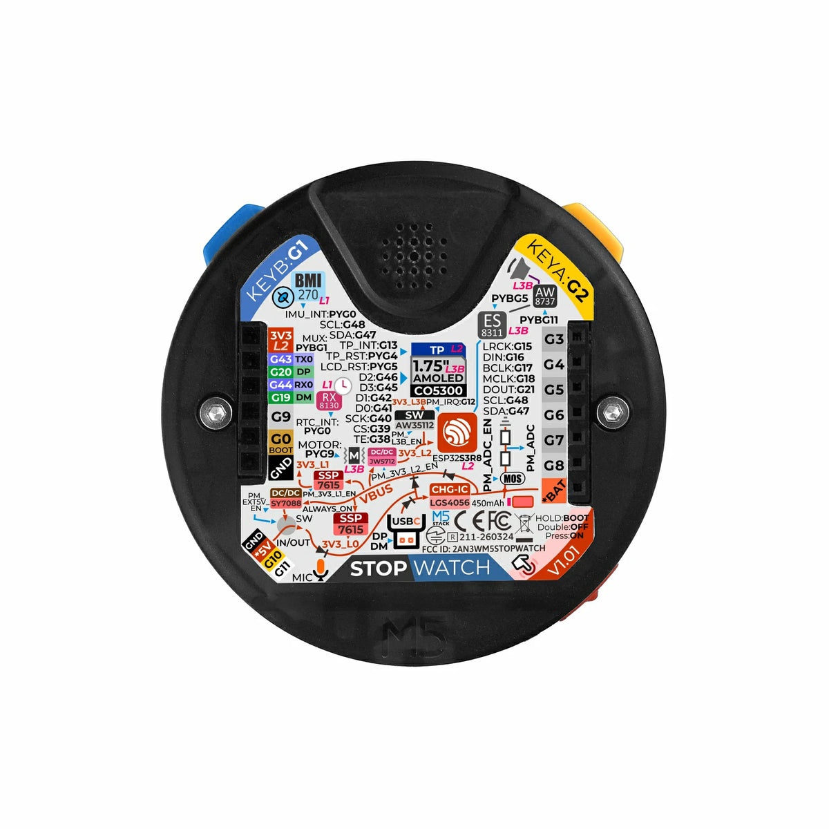 M5Stack Stopwatch Dev Kit (ESP32-S3)