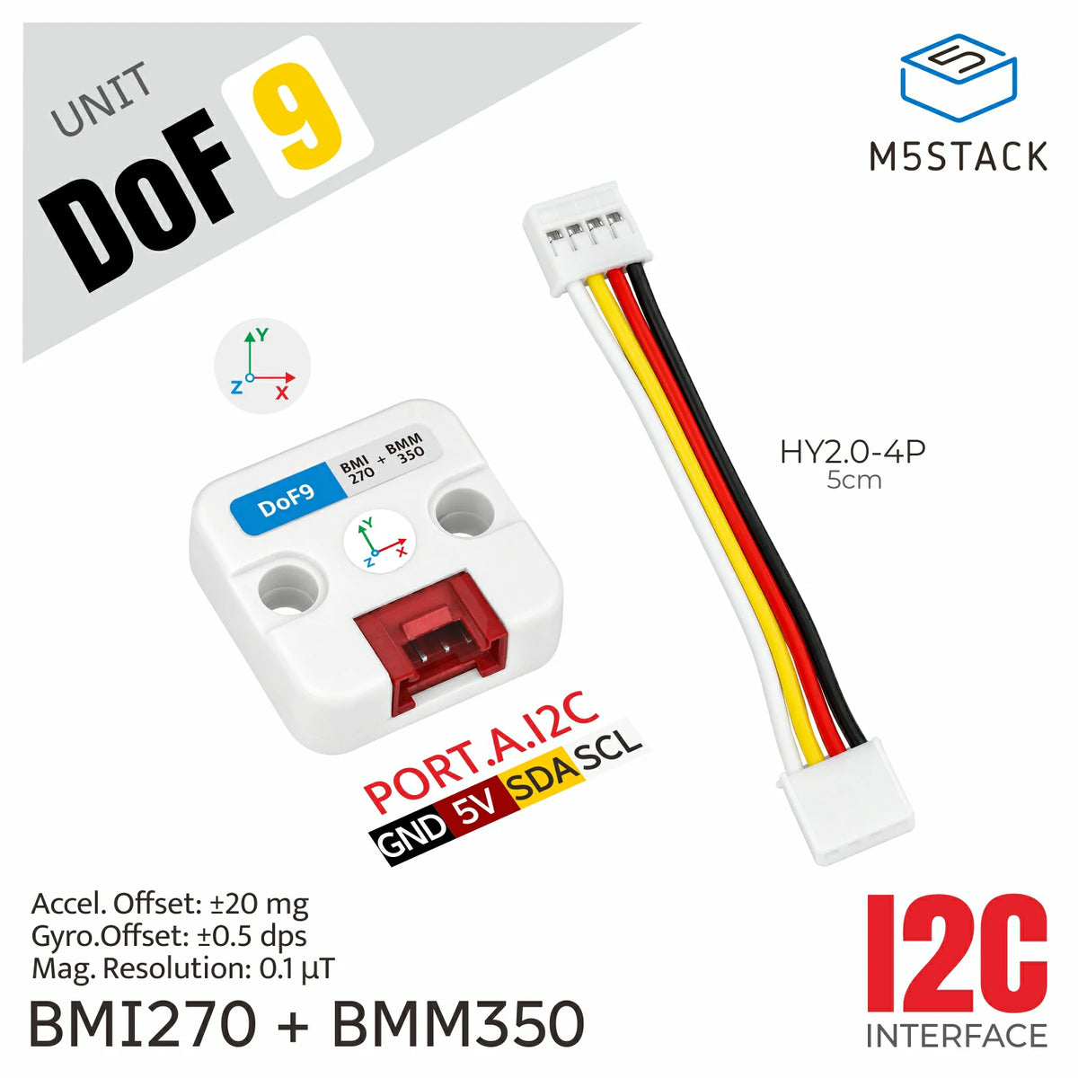9-DoF IMU Unit (BMI270, BMM350)