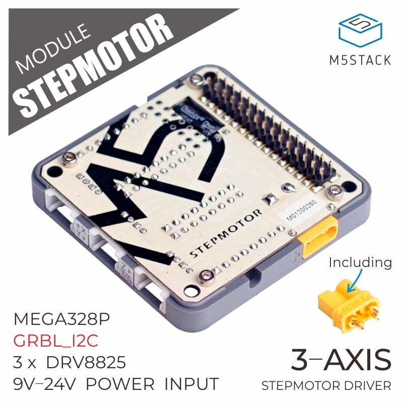 Stepmotor Module with MEGA328P (DRV8825) (Optional: 12V Power Adapter) - m5stack-store